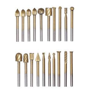 로타리툴 조각기 비트 20종 세트 골드 목공용 드릴 드레멜