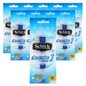 쉬크 이그젝타3 센서티브 휴대용 면도기 1입 x 10개 3중날 여행용 일회용