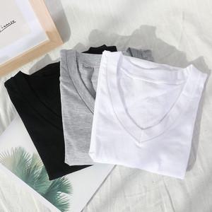 2매1세트 브이넥/면티/반팔티/흰티