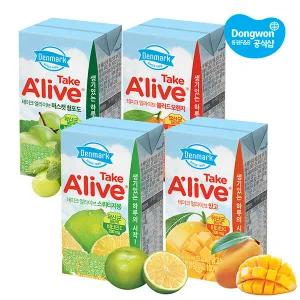 [동원] 덴마크 테이크 얼라이브120ml x 48팩 /청포도/오렌지/망고/자몽