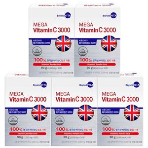 비욘드비타 영국산 메가 비타민C 3000 30포 5박스