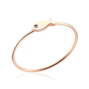 14K 물고기 탄생석 1mm 블루11월 토파즈 텐션링 반지 NPR29266