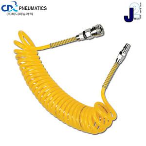 코일호스 8파이 X 10M 우레탄 에어호스 에어건 튜브 씨디씨뉴매틱 모음