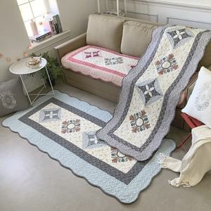 클래식 순면 워싱 패치워크 쇼파매트 3인용