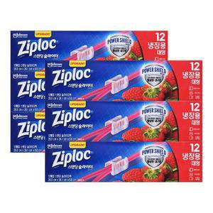 지퍼락 파워쉴드 슬라이더 냉장용 대형 12매입 x 6개