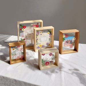 오늘의오브제 원목 압화 액자 10size 청첩장 포토테이블 보관 아크릴 플라워 식물 보존
