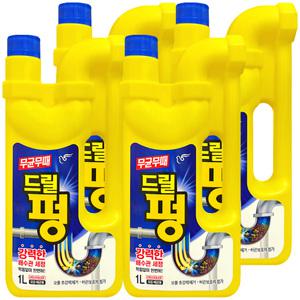피죤 드릴펑 1L 4개 배수구세정제 청소세제