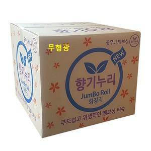 향기누리 2겹데코꽃무늬엠보싱(140m) 점보롤화장지 1box 16롤