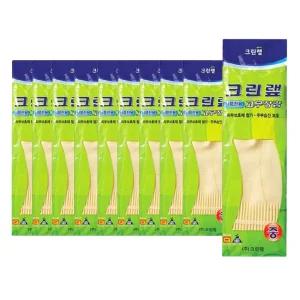 크린랩 고무장갑 식품전용 고무장갑 미색 중 10개