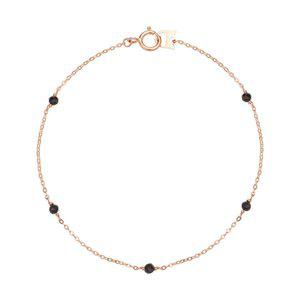 [모아르]14K 팔찌 체인 금팔찌 블랙 스피넬