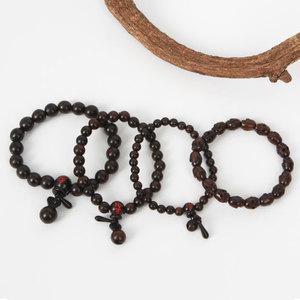 벽조목 불교 목탁 팔찌 3size 해골팔찌 해탈주 무상주 단주