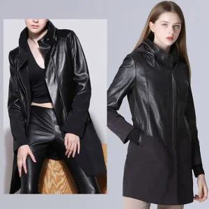 [GS단독][르오트] 안감퀼팅 나파 양가죽 콤비코트