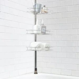 [리빙코아]올스텐 고급형 코너선반 무타공 기둥식 욕실선반 올스텐 화장실 모음전