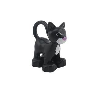 레고 듀플로 호환 피규어 동물 - 05. 고양이 (검은색)