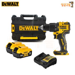 디월트 20V MAX XR 브러쉬리스 햄머드릴 드라이버 DCD709P2 5.0Ah 배터리 2개 세트