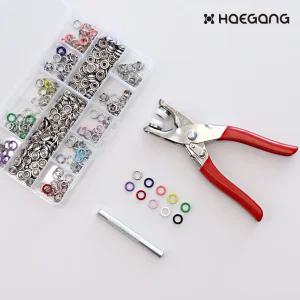 만능 똑딱이 스냅 단추 펜치 컬러 실버 풀세트 100개 펀칭기 티단추 집게 의류 셀프 수선 단추달기 부자재