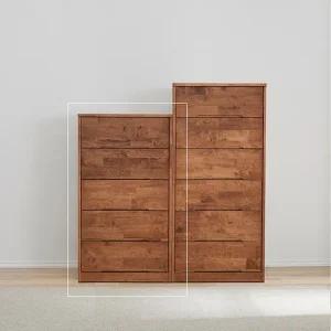 맥스600 원목 5단 서랍장 고무나무 틈새 코너장