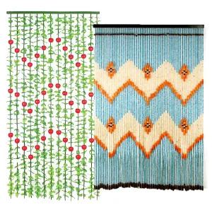 나무구슬문발 풀잎발 ( 풀잎발 넝쿨 풀발 빈티지 레트로 인테리어 소품 벽장식 우드발 우드볼 목각발 )