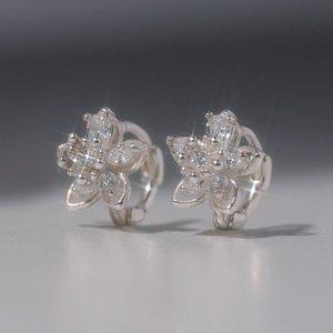 [더블유비엘]wbL 925실버 플로이 원터치 링 귀걸이 W