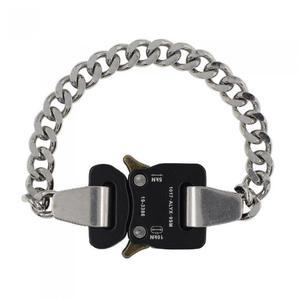 [벨가] 써지컬스틸 힙스터 블랙 버클 팔찌