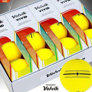 [볼빅] VIVID 비비드 3L 포커스라인 무광 무반사 골프공(옐로우)