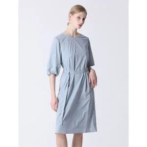 [하프클럽/]줄리아 벨티드 레이어 퍼프 원피스