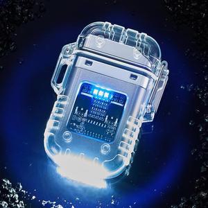 시즌3 플라즈마 군대 전기 지포 아크 미니 슬림 USB충전식 방수 후레쉬 신기한 캠핑 라이터