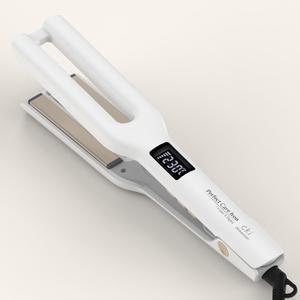 CKI-F710 세라믹 듀얼 플레이트 디지털 온도조절 고데기 매직기 화이트골드