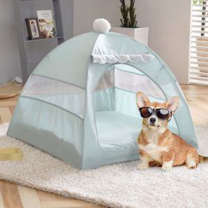 메쉬 애견텐트 특대형-민트+방석세트/강아지집 반려견집