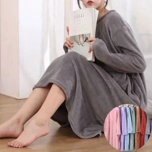 [로즈엘리][110 빅사이즈까지] 도톰한 밍크 극세사 꿀잠원피스