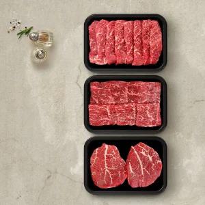 갤러리아 [투뿔한소] 한우 1++등급 구이모둠 600g (보섭살+설깃살+우둔살)