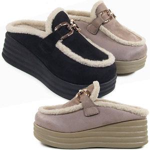 [뮤즈몰] SW5209 / 6cm통굽 여성 겨울 털슬리퍼/사무실/실내/털신발/털신/블로퍼/키높이/신발