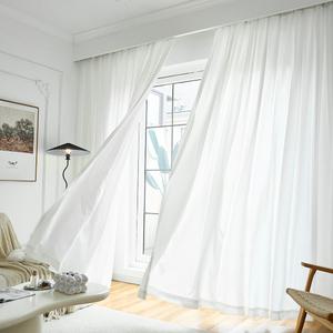 홈앤창 비침없고 이음선없는 도톰 나비주름 쉬폰커튼 2장/먼지없고 차르르한 호텔식 거실커튼