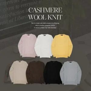 핫핑 [7컬러][스탠다드핏] 포이딩 브이넥 캐시미어니트