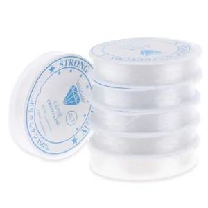 비즈공예 질긴 우레탄줄 팔찌끈 투명 반지실 탄성부자재 두께 0.4 - 1mm