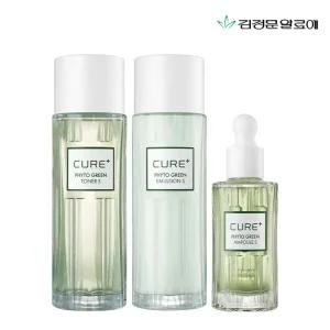 [10%+카드12%] 김정문알로에 큐어 피토 그린 토너+에멀전+앰플 세트