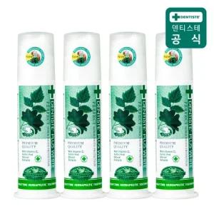 덴티스테 뉴플러스화이트 펌프 치약 120g 4개