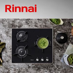 린나이 빌트인 매립형 가스레인지  3구 쿡탑 LNG LPG RBR-PF3001D 블랙펄 