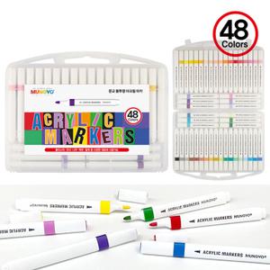 문교 불투명 아크릴 마카 48색 마카펜 다양한 용도 신발 유리 플라스틱 나무