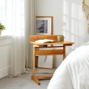 원목 사이드 테이블 이동식 노트북 책상 간이 보조