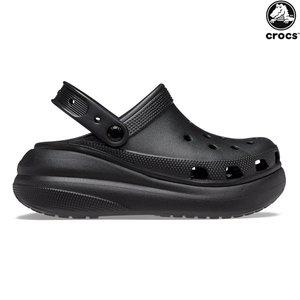 [크록스]클래식 크러쉬 클로그 / 남녀공용 키높이 통굽 플랫폼 샌들 슬리퍼 207521-001 블랙