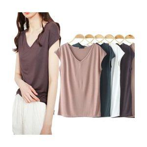 시원한 모달원단 티셔츠 반팔 브이넥 40수 쿨링티셔츠