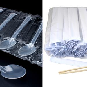 일회용숟가락 100개 + 나무젓가락 130개