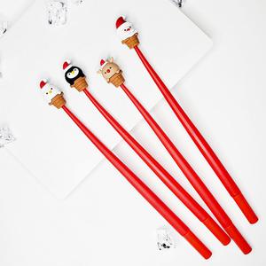 실리콘 크리스마스 산타 볼펜 귀여운 캐릭터 판촉물 특이한 홍보용 각인 제작 인쇄가능