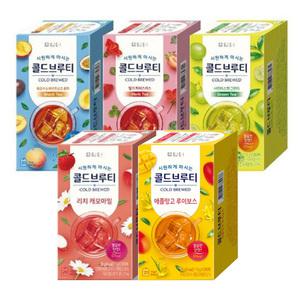 담터 콜드브루티 20T (딸기+홍차+캐모마일+샤인머스캣+애플망고) 블렌딩 아이스티 시원한 음료 5종세트