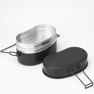 루스코 밀리터리 반합 캠핑 냄비 뚜껑 세트 군용 알루미늄 코펠