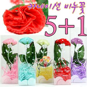 카네이션 비누꽃 5+1 어버이날 스승 선물 장미 단체
