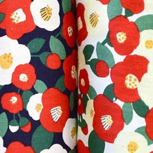 1마 롤원단 면재질 꽃무늬천 수예용 동백꽃원단 2color