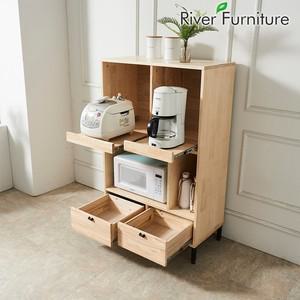 고무나무원목 멀티수납렌지대800