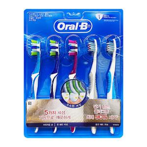 PG 오랄비 어드벤티지 5웨이 클린 크로스액션 프로엑스퍼트 탁월한세정력 칫솔 5개입